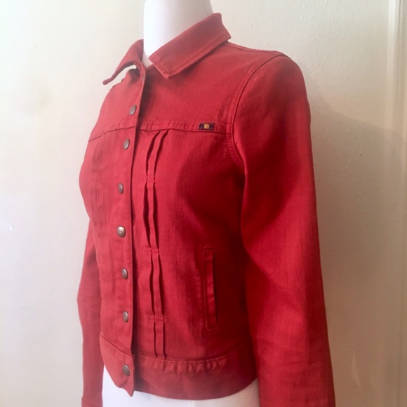 Lucky Brand Burnt Orange Jean / Denim Jacket - xs - Picture 9 of 11